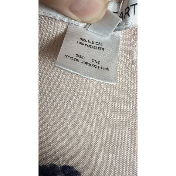 Woven Heart Boho Pink Floral Multicolor Wrap Duster Kimono Cover Up One Size - Picture 8 of 8